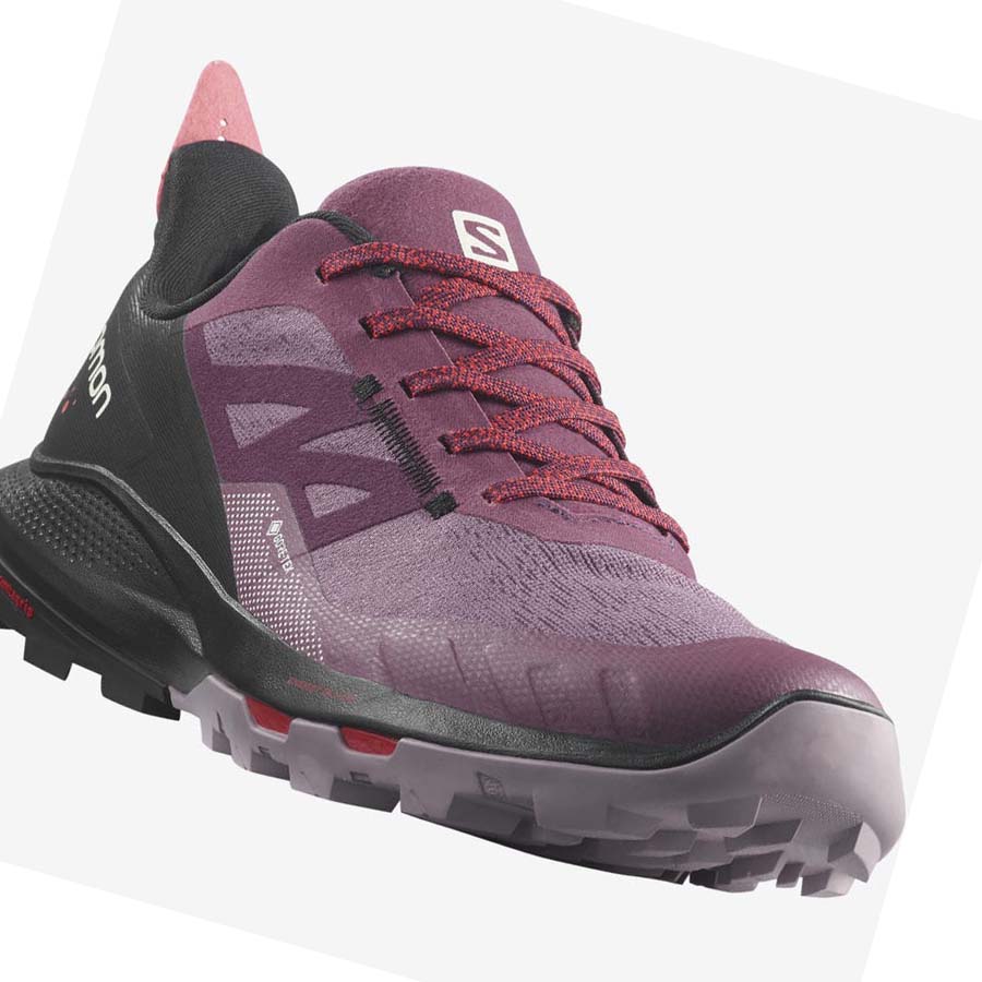 Salomon WoOUTPULSE GORE-TEX Túracipő Női Lila | HU 2787AHK